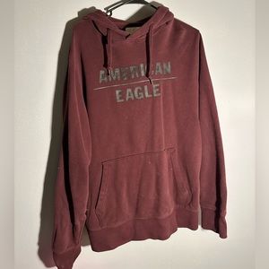 American eagle burgundy color hoodie